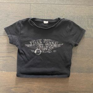 Graphic Cropped Baby Tee